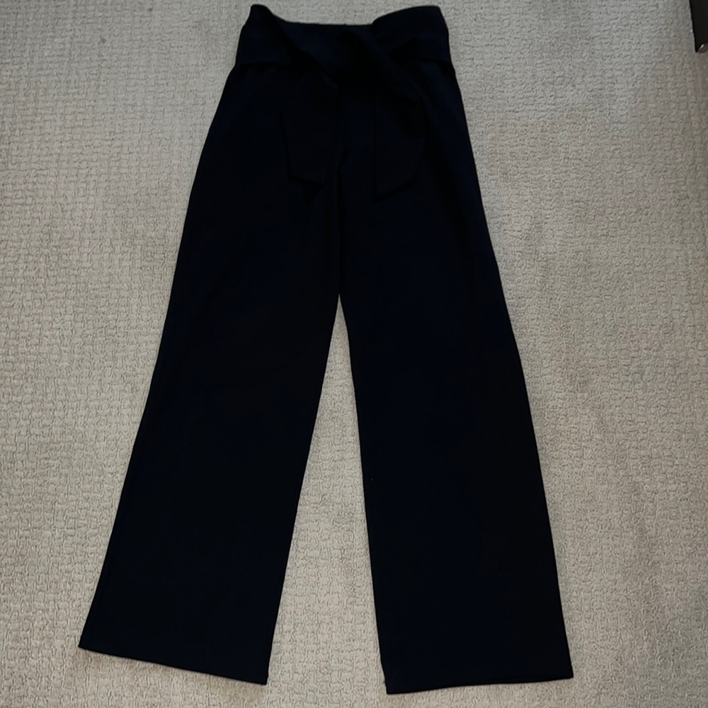 Black waist tie pants